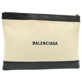 BALENCIAGA Pochette Bianco Auth am1678g