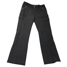 Burberry Hose aus Wolle schwarz gerade geschnitten