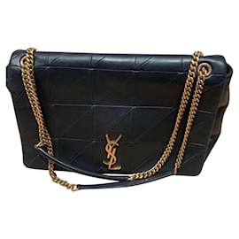 Borsa Saint Laurent Jamie Media Nera in Agnello