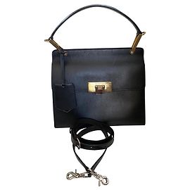 Balenciaga Le Dix Cartable Sac à main en cuir noir