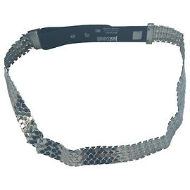 Just Cavalli Ledergürtel schwarz und silbernes Metall