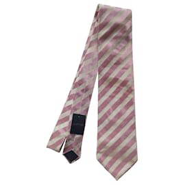 Cravatta Lanvin in seta stampata Rosa Beige