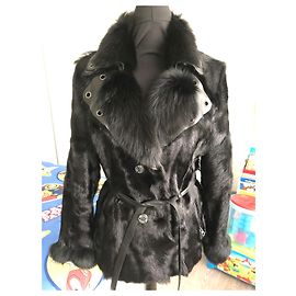Chaqueta de piel auténtica Giorgio talla negra 38 neuf