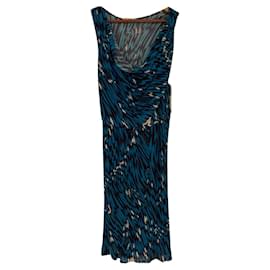 Vestido Versace de viscose azul