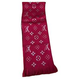 Sciarpa Louis Vuitton Logomania in lana rossa