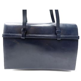 CHRISTIAN DIOR PORTATILE VINTAGE IN PELLE BLUE BOX CIRCA 1960 BORSA A BORSA PM BLU MARINO