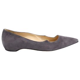 Paul Andrew Ballerinas aus grauem Wildleder