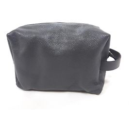 Autre Marque Leather vanity case Dark gray
