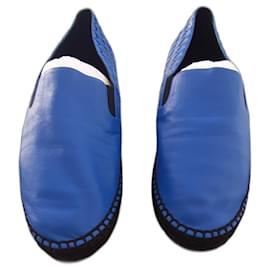 Mocassini Bottega Veneta Azzurro Pelle di Capra 43