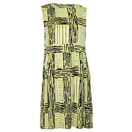 Vestido casual estampado Hayley de Diane Von Furstenberg en algodón amarillo