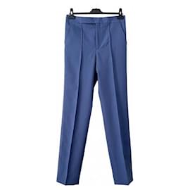 Céline Gerade Hose Blau aus Polyester