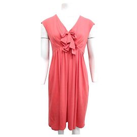 Paule Ka Lachsfarbenes/korallenfarbenes Kleid mit Schleifen