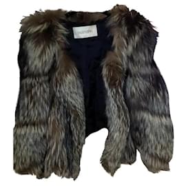 Chaqueta corta de pelo de zorro plateado - Valentino