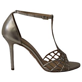 Sandali Charlotte Olympia Web in Pelle Oro