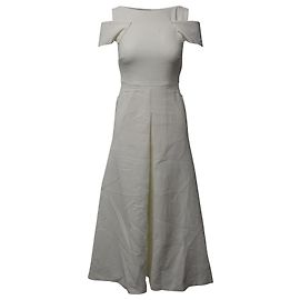 Abito a spalla fredda Roland Mouret in poliestere bianco