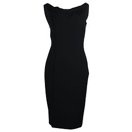 Moschino Cheap And Chic VESTIDO CON CUELLO ALTO EN POLIÉSTER NEGRO