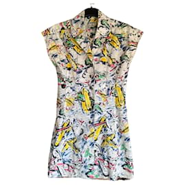Camicia Chanel SS 94 Stampa CC Aeroplano Multicolore