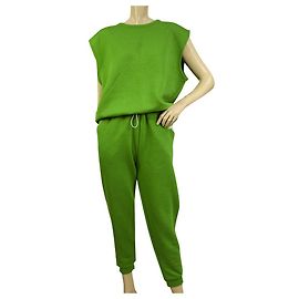 American Vintage Amerikanisches Vintage grünes ärmelloses Top( M / L) Schwitzhose ( S ) Sport-Lounge-Set