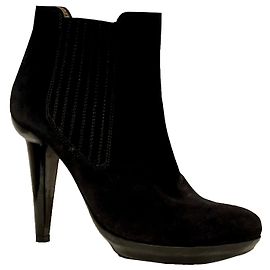 Bottega Veneta Botines de ante con elásticos laterales
