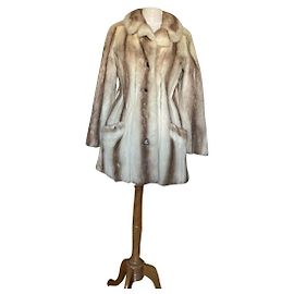 Abrigo de piel de visón Christian Dior beige
