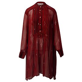 Vestido camisero de rayas en viscosa multicolor Isabel Marant Etoile