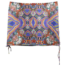 Minifalda con estampado geométrico Camilla en poliéster multicolor