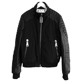 Philipp Plein Bikerjacke aus Nylon und Leder
