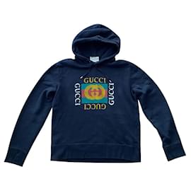 Gucci Hoodie Schwarz Baumwolle Herren L