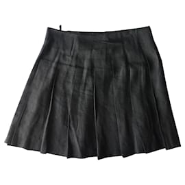 Falda cruzada Burberry negra de lino