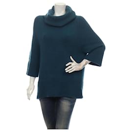 Theory Polo Pullover Tunika Blau Kaschmir
