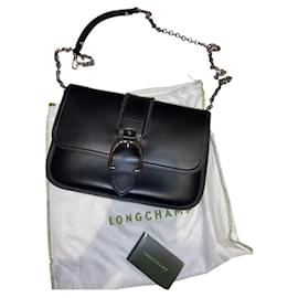 Borsa a mano Longchamp Amazone in pelle nera