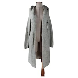 Babaton Hoodie Strickjacke Grau Merino Wolle und Yakwolle - Autre Marque