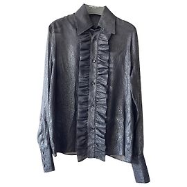 Chemise Saint Laurent en soie noire