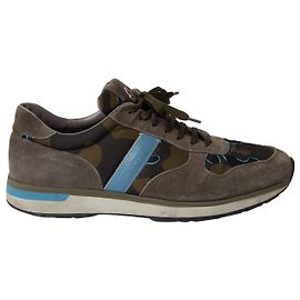 Sneakers Montego Moncler in Pelle Scamosciata Multicolor