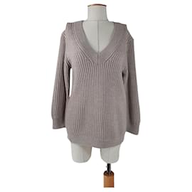 Babaton Merino Pullover Oversize Beige - Autre Marque