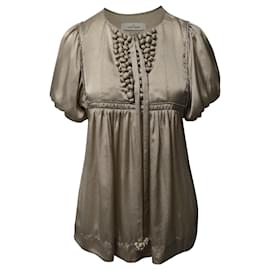 Di Malene Birger Blusa taglio impero in seta dorata - By Malene Birger