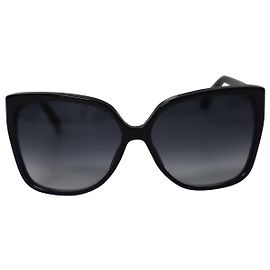 Gucci Classic Square Sonnenbrille aus schwarzem Acetat