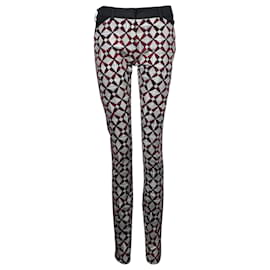 Pantalones con estampado geométrico en algodón gris de Balenciaga