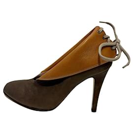 Chloé Chloe - Tacco Gibbon in pelle di vitello con allacciatura sul retro