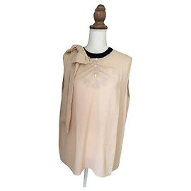 Top Miu Miu Rosa y Negro de Viscosa