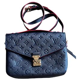 Borsa a mano Louis Vuitton Metis Blu Navy in Pelle