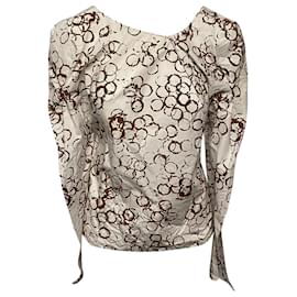 Marni Patterned Blouse in White Cotton