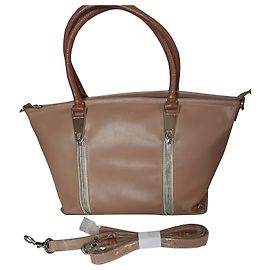 Autre Marque Borsa Lancaster beige in pelle a tracolla