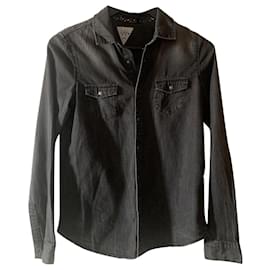Camisa Ikks de algodón gris S