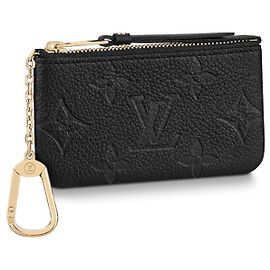 Louis Vuitton LV keypouch black leather