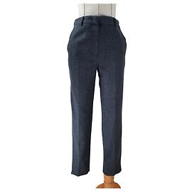 Pantalones Moschino de lana negro gris