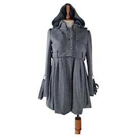 All Saints Kapuzenjacke Grau Baumwolle