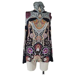 Etro Wolle Top Bluse Mehrfarbig