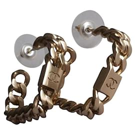 Orecchini Chanel logo CC dorati