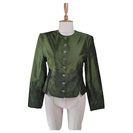 Autre Marque Blazer de seda Berwin & Wolff verde